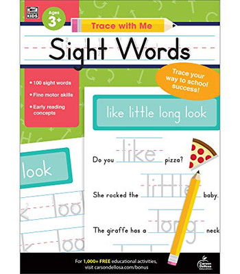 Carson Dellosa Trace With Me: Sight Words Handwriting Workbook?çöprek-Grade 2 Writing Practice, Tracing Letters Of The Alphabet And Sight Words (128 Pgs)