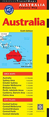 Australia Travel Map Sixth Edition (Periplus Travel Maps)