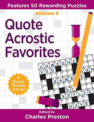 Quote Acrostic Favorites: Features 50 Rewarding Puzzles (Puzzle Books For Fun) - 9780578452821