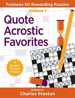 Quote Acrostic Favorites: Features 50 Rewarding Puzzles (Puzzle Books For Fun) - 9780998832234