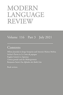 Modern Language Review (116: 3) July 2021