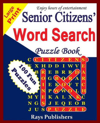 Senior Citizens' word search puzzle book Large Print