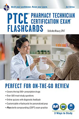 Ptce - Pharmacy Technician Certification Exam Flashcard Ed. Book + Online 3Rd. Edition (Flash Card Books)