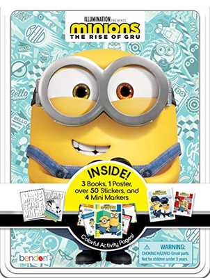 Despicable Me Minions Rise Of Gru Activity Tin With Coloring Book, Stickers, Markers, And Poster As47657