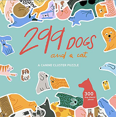 299 Dogs (And A Cat) 300 Piece Puzzle: A Canine Cluster Puzzle