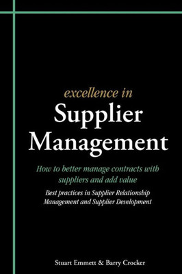 Excellence in Supplier Management