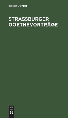 StraÃŸburger GoethevortrÃ¤ge