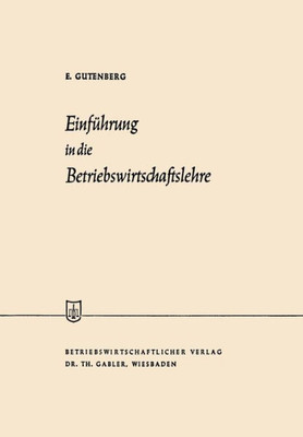 EinfÃ¼hrung in Die Betriebswirtschaftslehre