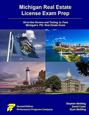 Michigan Real Estate License Exam Prep: All-in-One Review and Testing to Pass Michigan's PSI Real Estate Exam - 9780915777969