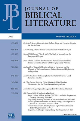 Journal of Biblical Literature 139.3 (2020)