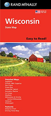 Rand McNally Easy To Read: Wisconsin State Map