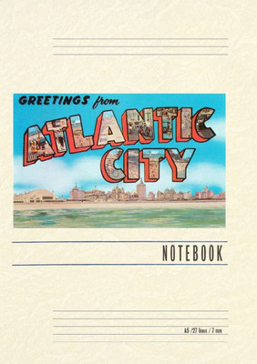 Vintage Lined Notebook Greetings from Atlantic City, New Jersey