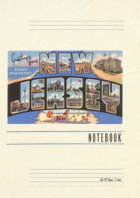 Vintage Lined Notebook Greetings from New Jersey