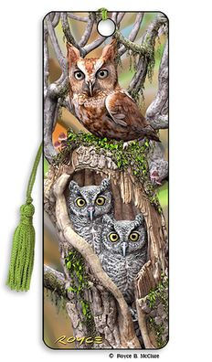 Royce 3D Bookmark - Owls