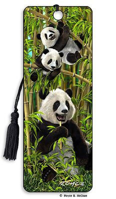 Royce 3D Bookmark - Pandas