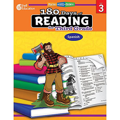 Shell Education SEP126831 180 Days of Reading for Third Grade Spanish44; Multi Color