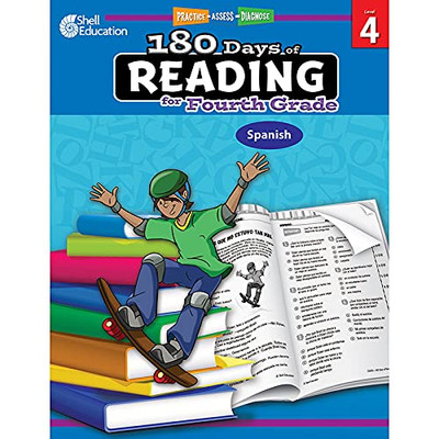 Shell Education SEP126832 180 Days of Reading for Fourth Grade Spanish44; Multi Color