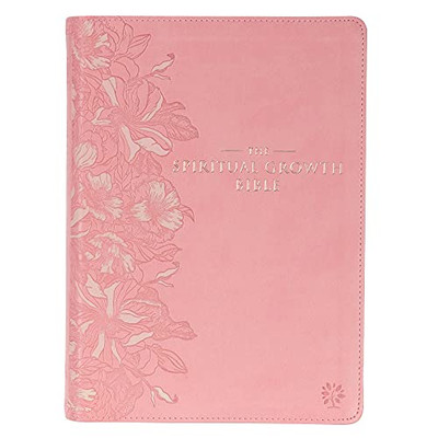 The Spiritual Growth Bible, Study Bible, NLT New Living Translation Holy Bible, Faux Leather Pink