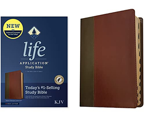 KJV Life Application Study Bible, Third Edition (Red Letter, LeatherLike, Brown/Mahogany, Indexed)