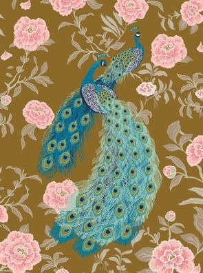 Victorian Peacock Journal (Deluxe Binding with Gold Gilded Pages)