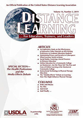 Distance Learning: Volume 16 #3 (Distance Learning Journal)