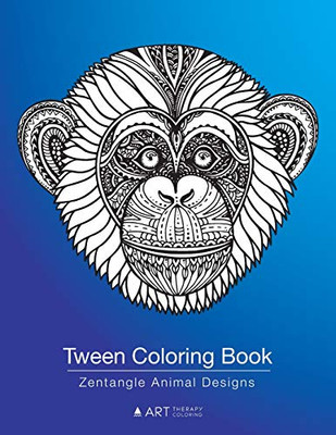 Tween Coloring Book: Zentangle Animal Designs: Detailed Zendoodle Pages For Boys, Girls, Ages 8-12, Stress Relieving Intricate Drawings, Colouring Sheets For Relaxation, Creative Art Activity