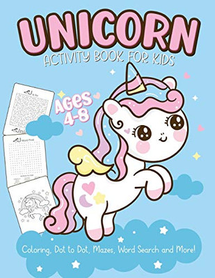 Unicorn Activity Book For Kids Ages 4-8: Easy Non Fiction - Juvenile - Activity Books - Alphabet Books