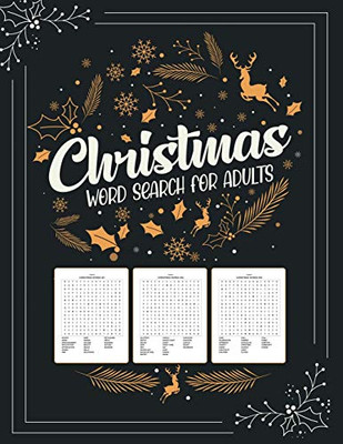 Christmas Word Search For Adults: Puzzle Book - Holiday Fun For Adults and Kids - Activities Crafts - Games