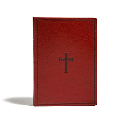 KJV Super Giant Print Reference Bible, Brown LeatherTouch, Red Letter, Ribbon Marker, Smythe-Sewn, Two-Column Text, Concordance, Full-Color Maps, Easy-to-Read Font Size