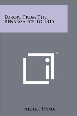 Europe from the Renaissance to 1815
