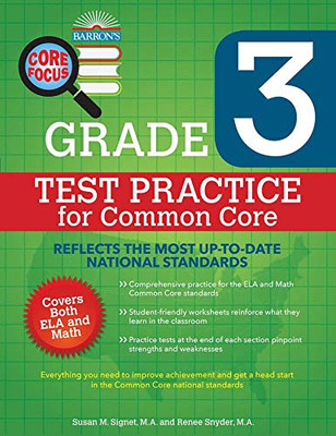 Barron's Core Focus Grade 3: Test Practice for Common Core