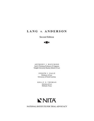 Lang v. Anderson: Case File