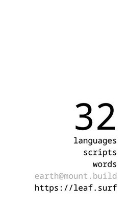 32 Languages, 32 Words : 32 Scripts