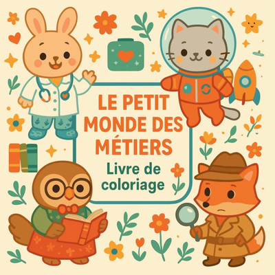 Le petit monde des mÃ©tiers - Livre de coloriage
