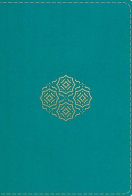 ESV Large Print Compact Bible, Red Letter (Trutone, Teal, Bouquet Design)