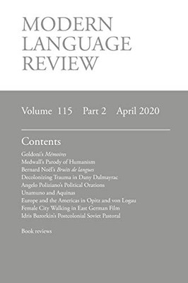 Modern Language Review (115 : 2) April 2020