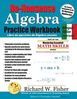 No-Nonsense Algebra Practice Workbook, Bilingual Edition : English-Spanish