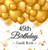 45th Birthday Guest Book: Gold Balloons Hearts Confetti Ribbons Theme, Best Wishes from Family and Friends to Write in, Guests Sign in for Party, Gift Log, A Lovely Gift Idea, Hardback