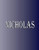 Nicholas: 100 Pages 8.5" X 11" Personalized Name on Notebook College Ruled Line Paper