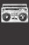 Notebook: 90'S Old School Hip Hop Radio Ghetto Blaster Vintage Dot Grid 6X9 120 Pages