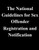 The National Guidelines for Sex Offender Registration and Notification