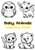 Baby Animals coloring book: Children's coloring pages + word search puzzles Large Print