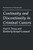 Continuity and Discontinuity in Criminal Careers