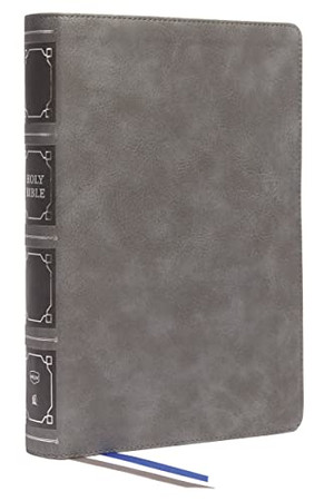 Nkjv, Reference Bible, Classic Verse-By-Verse, Center-Column, Leathersoft, Gray, Red Letter, Thumb Indexed, Comfort Print : Holy Bible, New King James Version