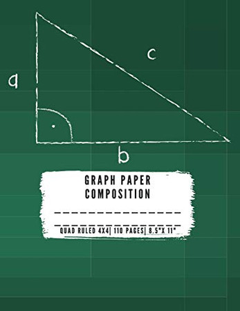 Graph Paper Composition: QUAD RULLED 4X4, Grid paper notebook 110 PAGES Large 8.5 X 11 Large size graph paper composition perfect for either taking ... scribbling or just any type of creativity. - 9785298956055