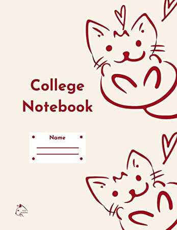 College Notebook: Student workbook Journal Diary Kitty cats cover notepad by Raz McOvoo