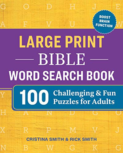 Large Print Bible Word Search Book: 100 Challenging and Fun Puzzles for ...