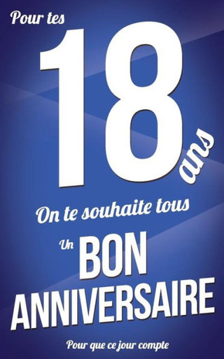 Bon anniversaire - 18 ans: Bleu - Carte livre d'or Pour que ce