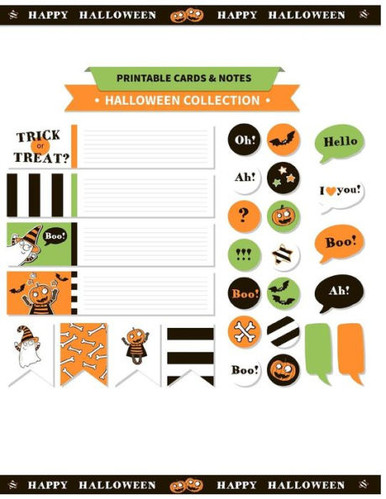 Printable Cards And Notes : Halloween Collection Printable And ...