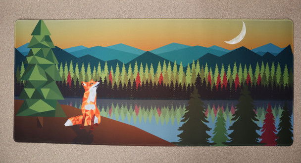 Fox and Moon Deskmat
